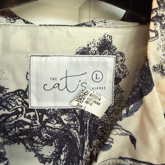 The Cat’s Pajamas Safari Toile Luxe Pima Cotton in Blue Large (current style) - Picture 9 of 16